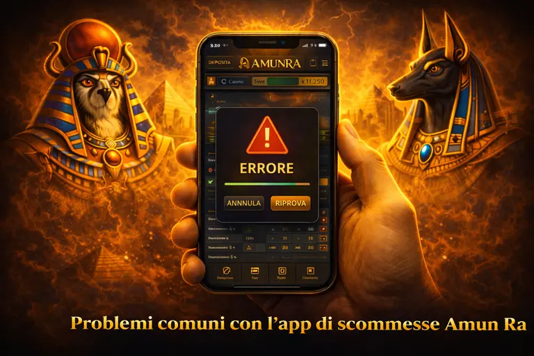 Problemi comuni dell'app AmunRa con errori di installazione, problemi di login, fallimenti di pagamento e soluzioni per risolvere gli errori