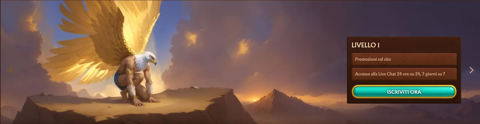 Programma VIP AmunRa con cinque livelli di iscrizione, cashback settimanale progressivo dal 5% al 10%, supporto prioritario e eventi esclusivi